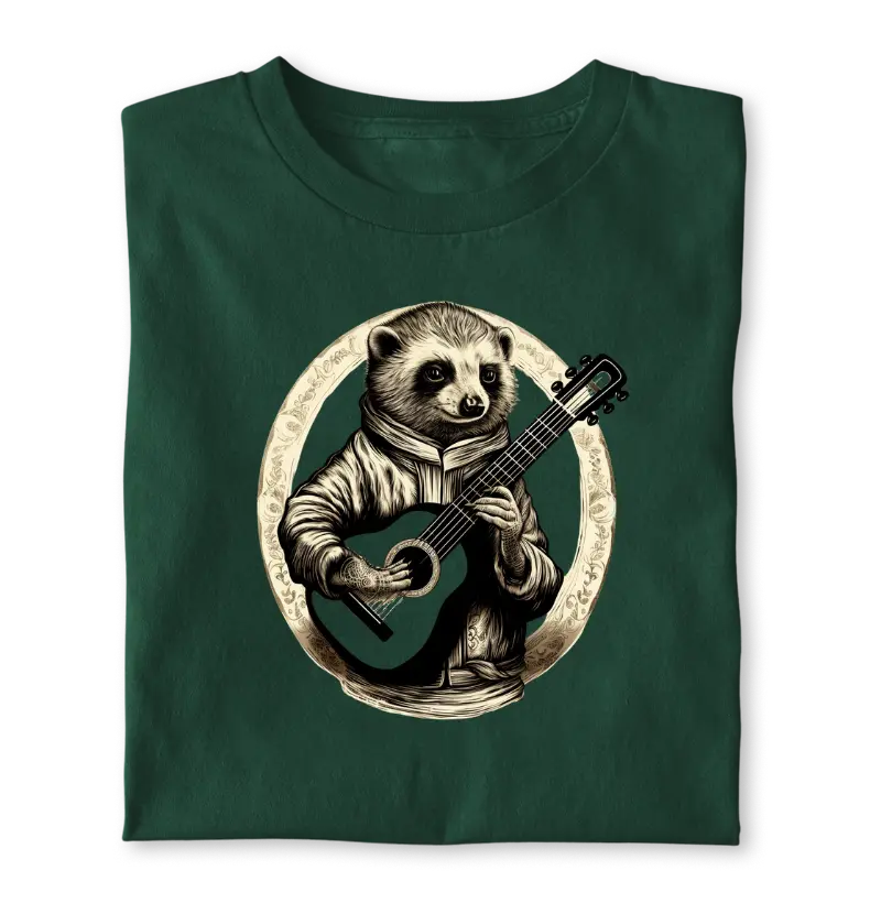 Gravura Meerkat Violonista do Século XVIII