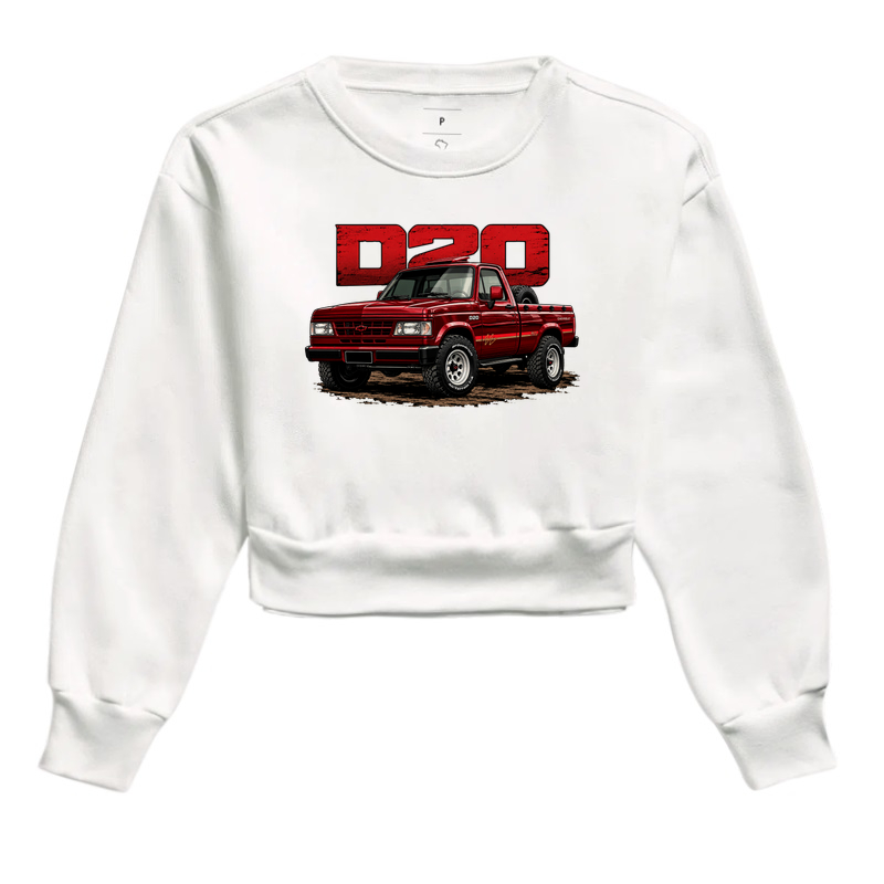 Moletom cropped feminino D20 - Cropped Moletom