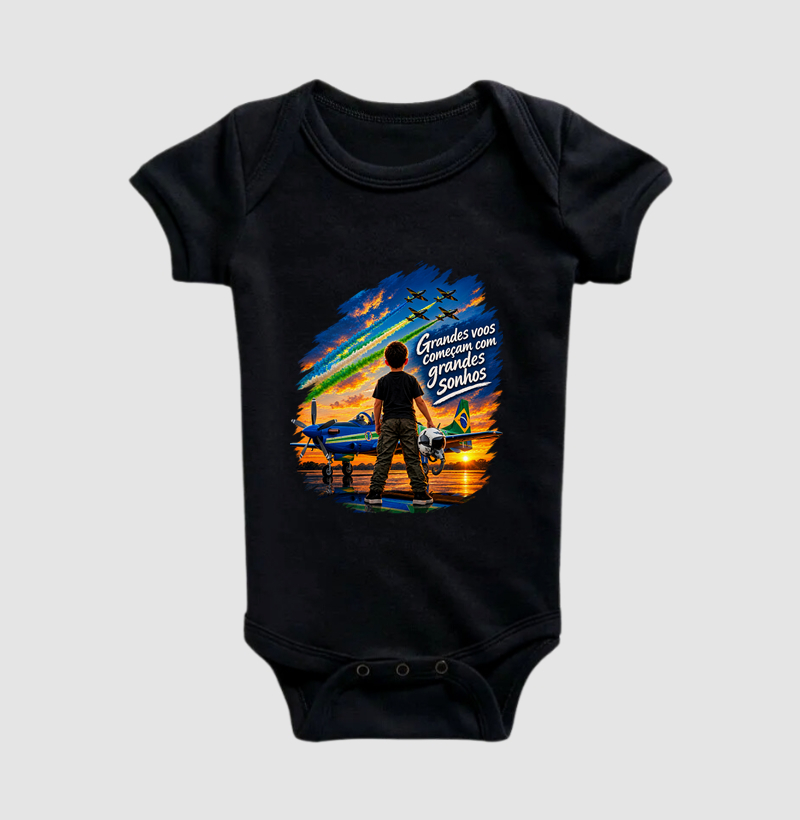 Sonho de Criança - Esquadrilha da Fumaça - Body Infantil