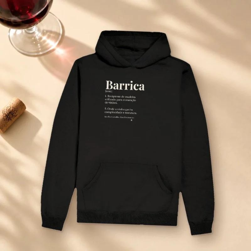 Hoodie Moletom Barrica — Wine Dictionary - Hoodie Moletom