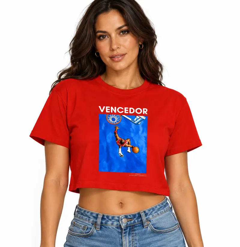 Cropped Feminino de Basquete Vencedor - Cropped