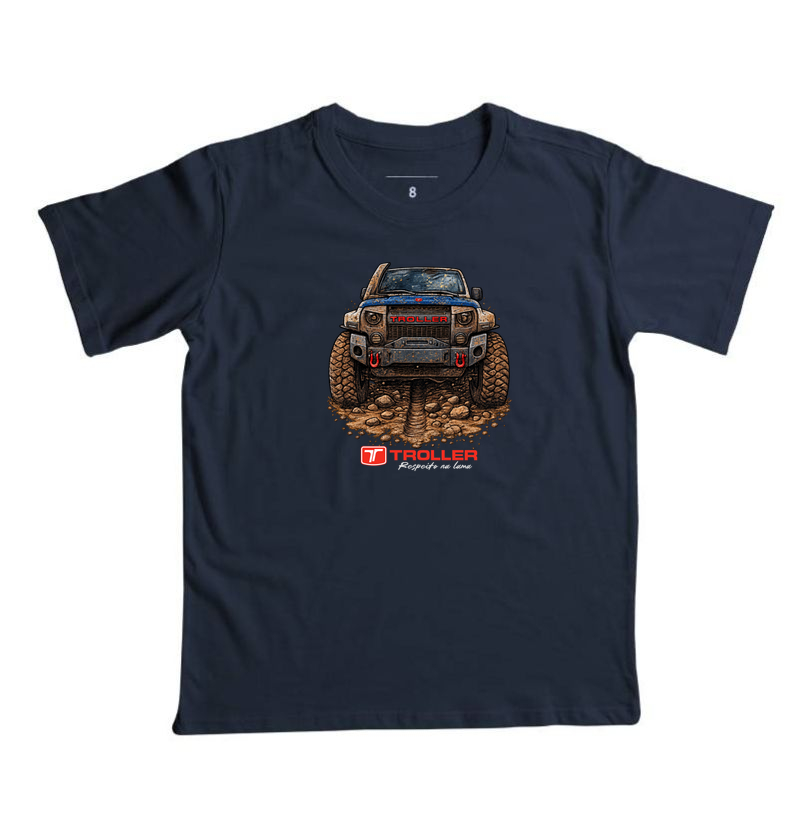 Troller Azul - Respeito na Lama (Infantil) - Camiseta Infantil