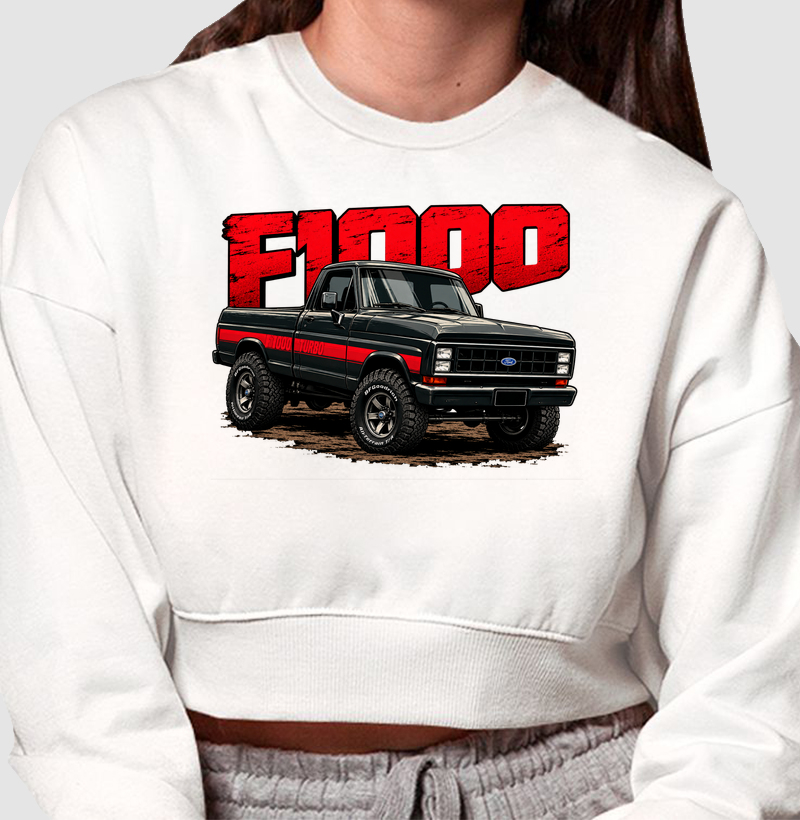 Moletom cropped feminino F1000 - Cropped Moletom