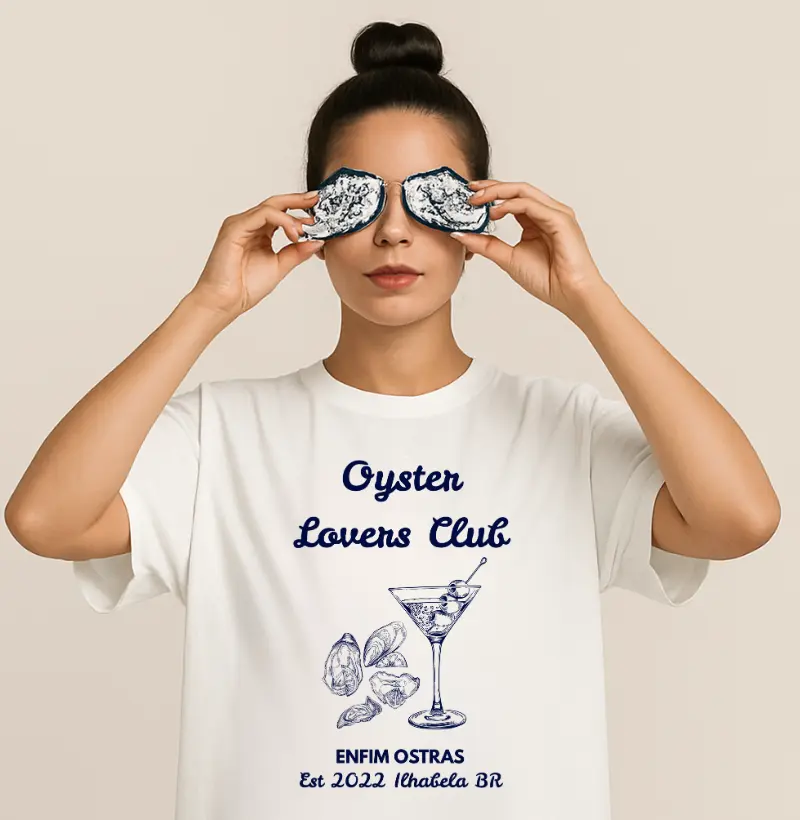 Camiseta Oversized Drink Oyster Club