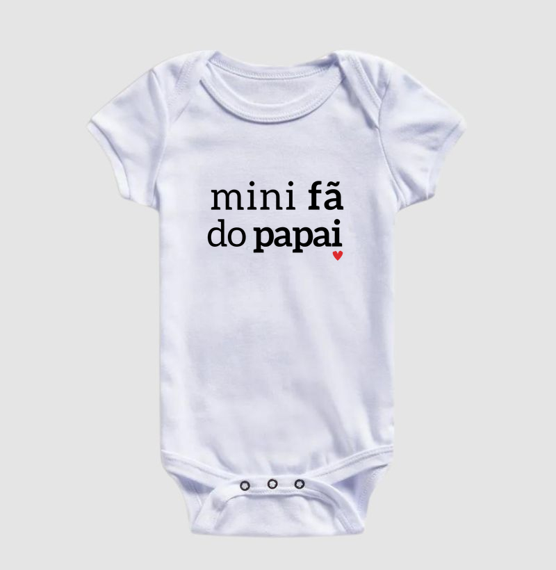 Mini fã do Papai (versão com coração)