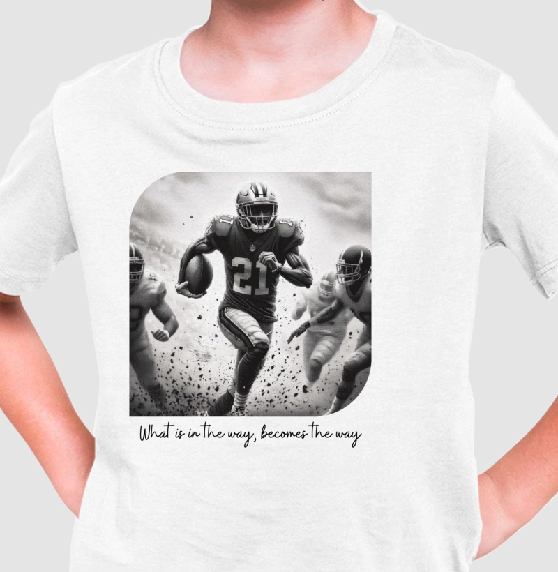 Camiseta infantil Cores Claras "What is in the way..."