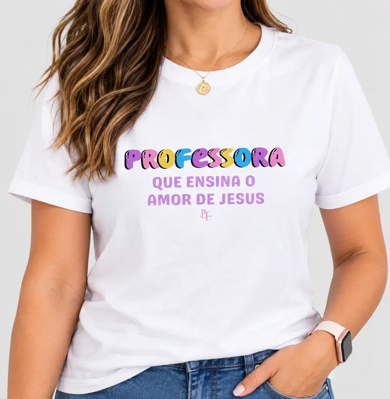 Professora que ensina o amor de Jesus