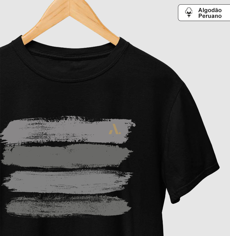 Camiseta black-brush-strokes