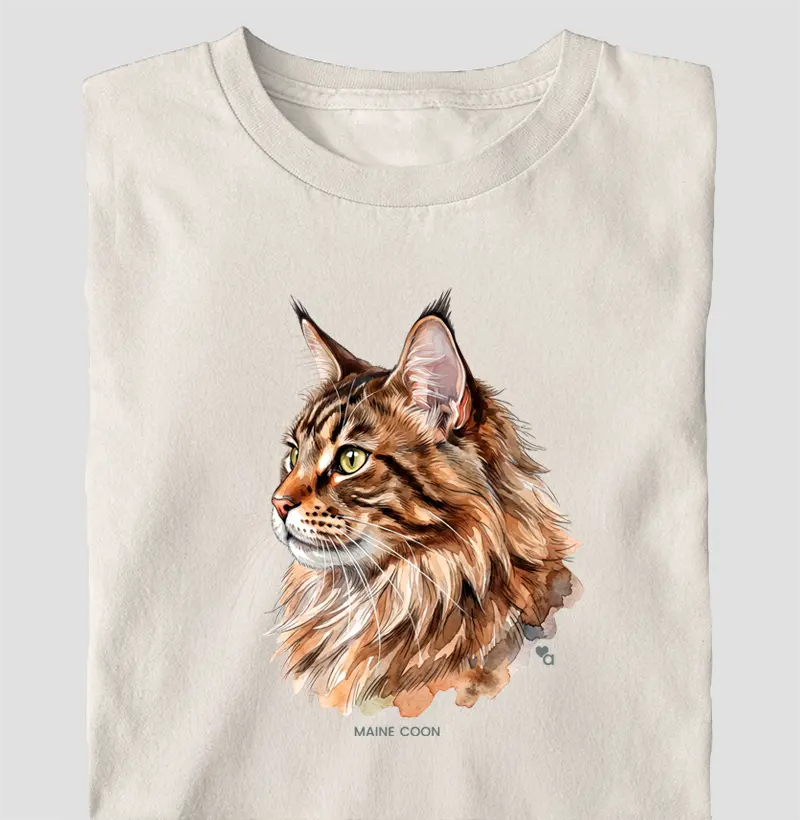 Gatos - Maine Coon - Oversized - Camiseta Oversized