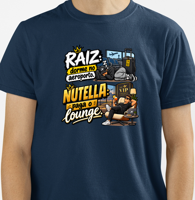 Raiz Dorme no Aeroporto, Nutella Paga o Lounge