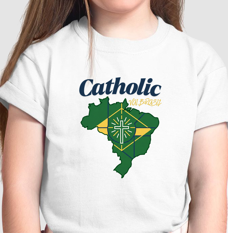 Camiseta Infantil Brasil Catholic