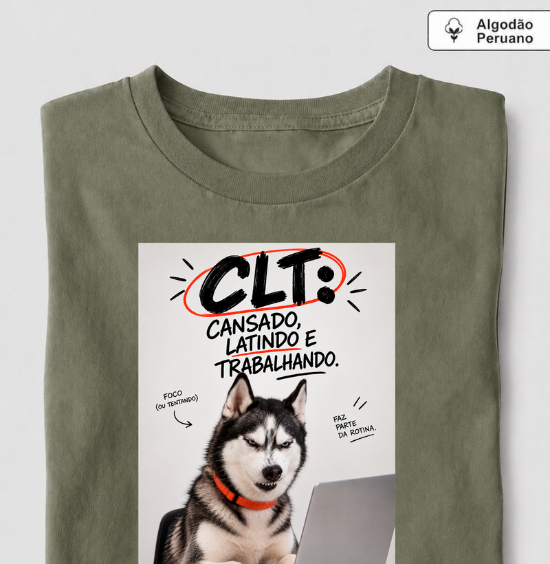 🐺💻 CLT — Cansado, Latindo e Trabalhando! 🐾😂 Husky