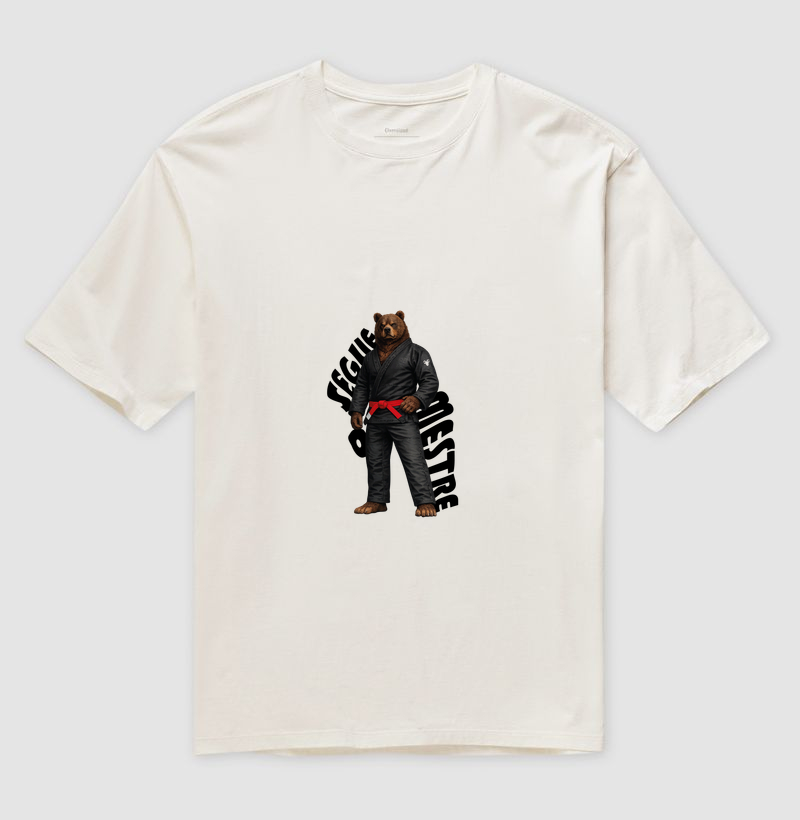 Camiseta Oversized Urso - Segue o Mestre
