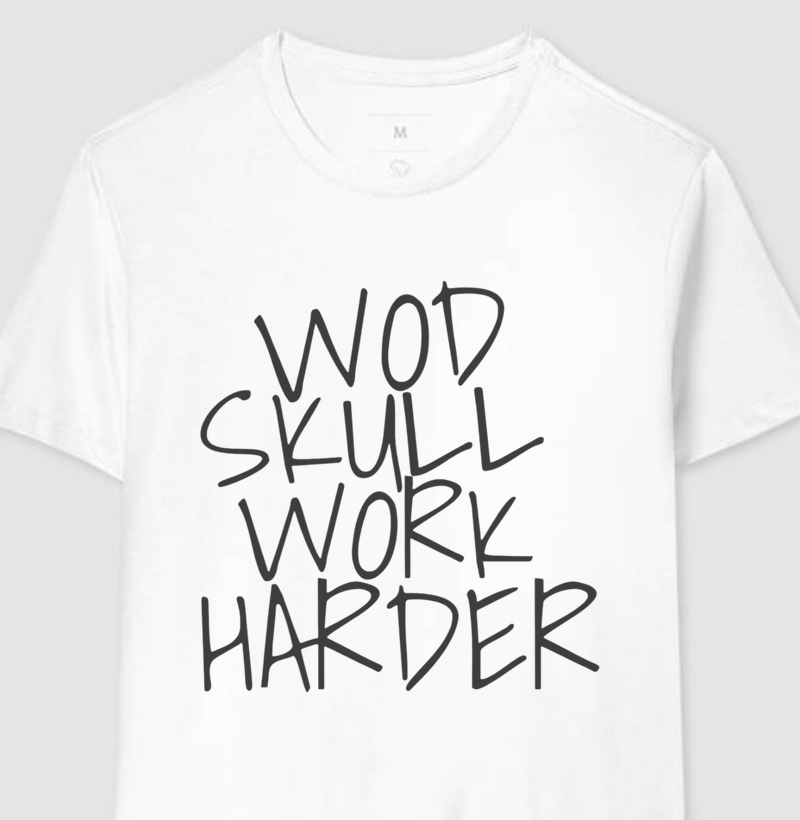 Camiseta Wodskull Work Harder Black II