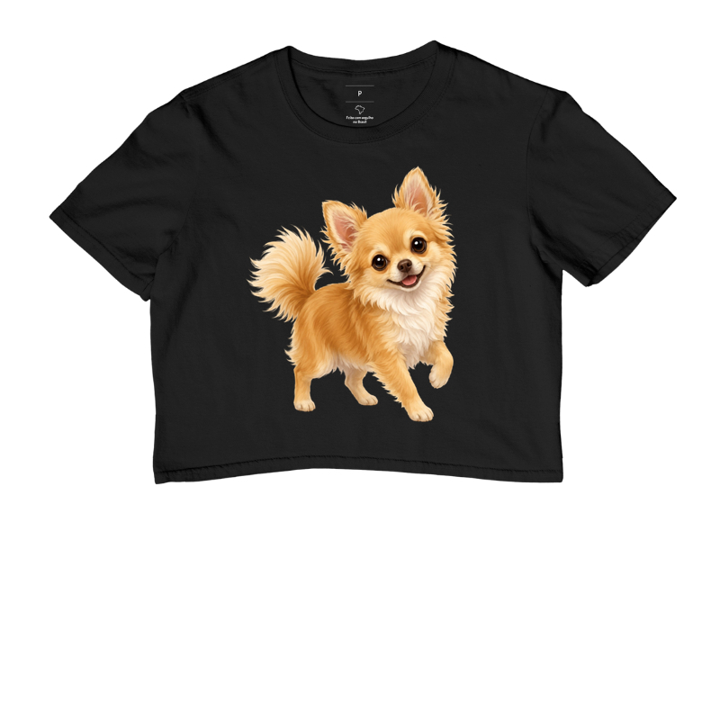Chihuahua Bege - Desenho Animado - Cropped