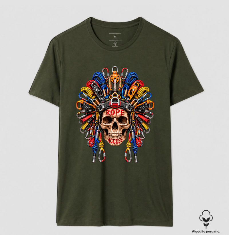 Rope Access Cocar - Camiseta Algodão Peruano