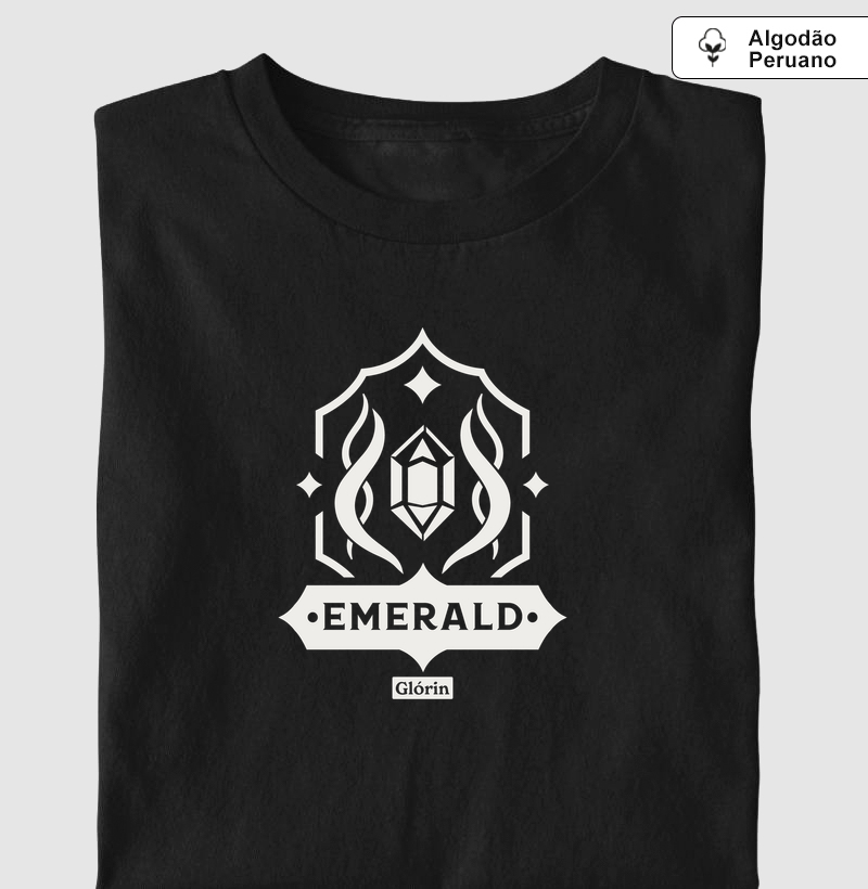 Emerald Ink - Camiseta Algodão Peruano