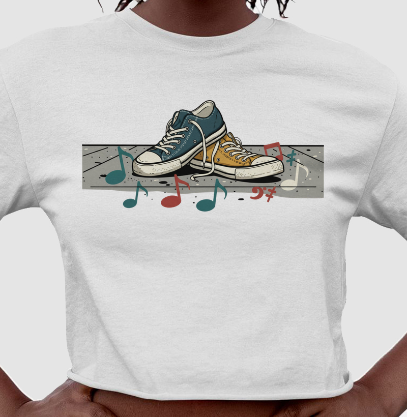 Cropped Passos em Estéreo — Tênis & Notas | Posto80