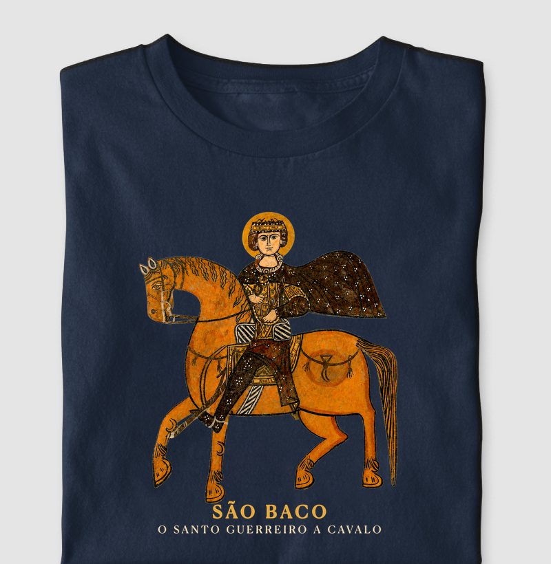 Camiseta São Baco — O Santo Guerreiro a Cavalo