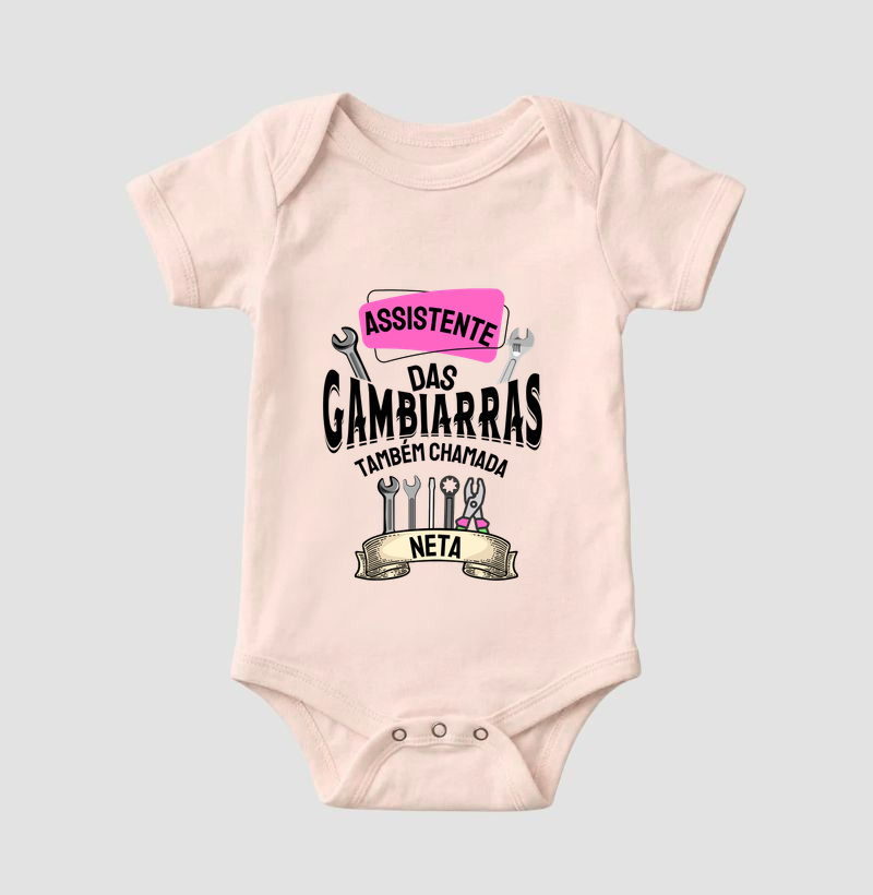 Body Assistente da Gambiarra - Neta - Body Infantil