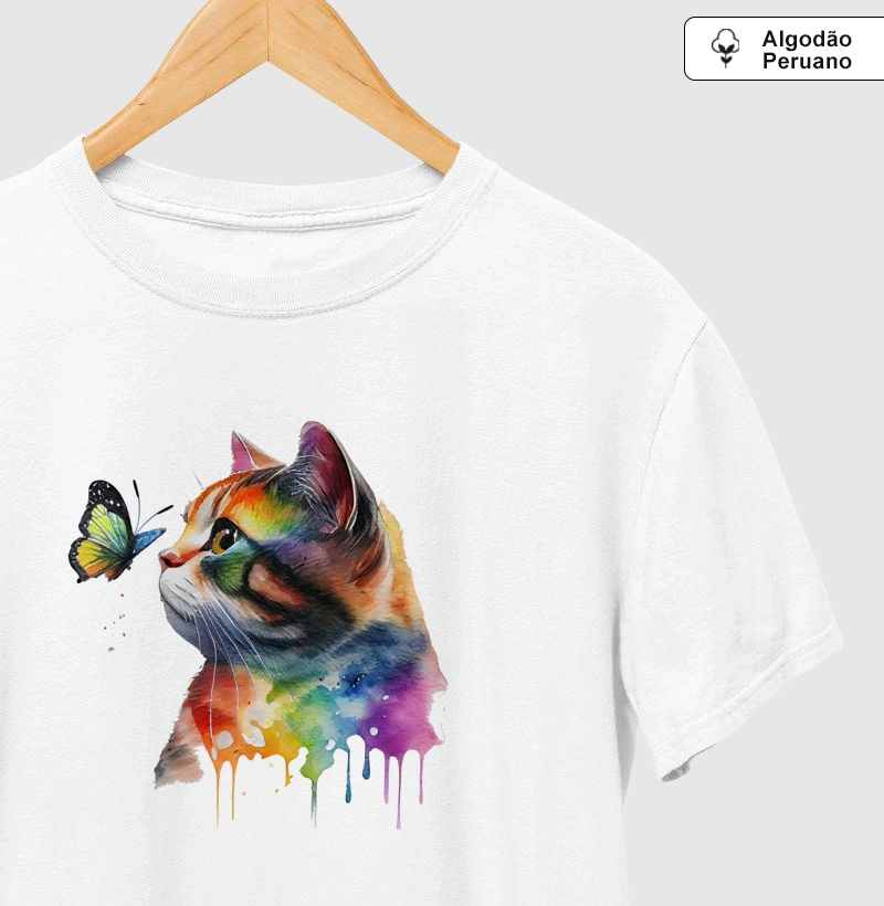 Cat and the Butterfly - Produto Premium - Algodão Peruano