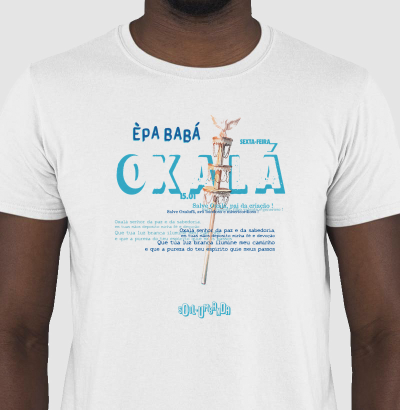 camiseta OXALÁ oração masculina