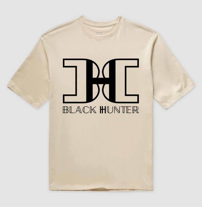 camiseta oversized classica black hunter