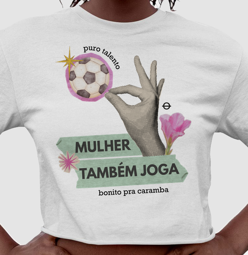 mulher também joga colagem joga bonita