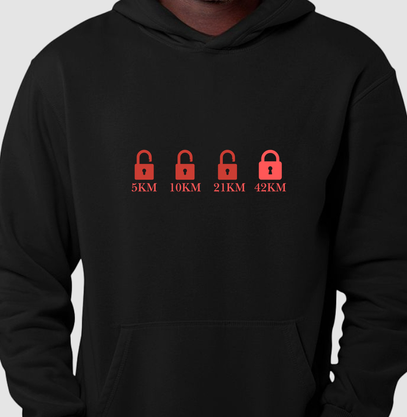 Moletom "Desbloqueando distâncias 42KM" - Hoodie Moletom