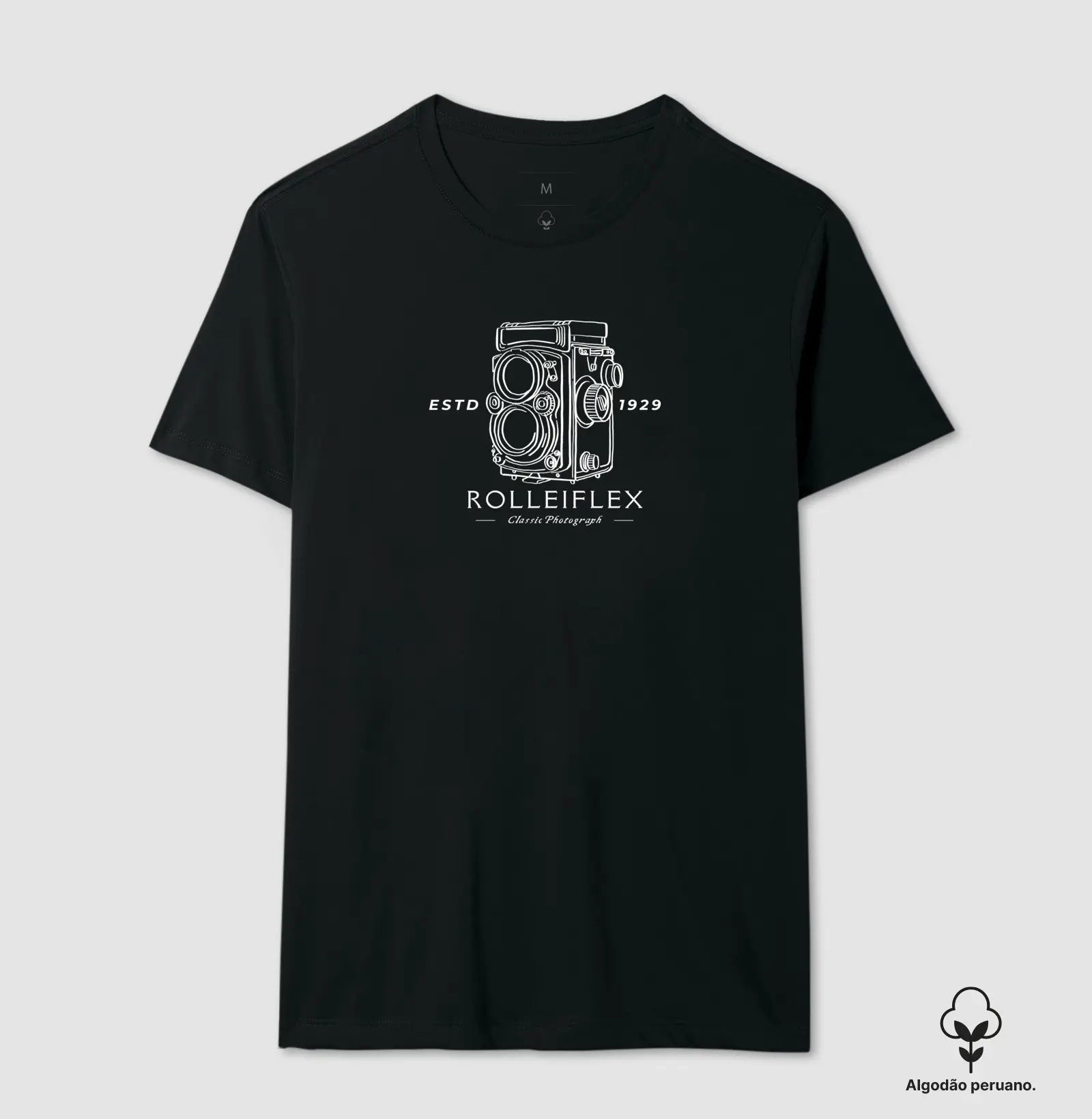 Camiseta Premium algodão Peruano rolleiflex classic photograph