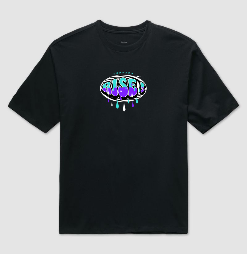 Camiseta Oversized Rise! Streetwear Básica Premium Unissex – Moda Urbana