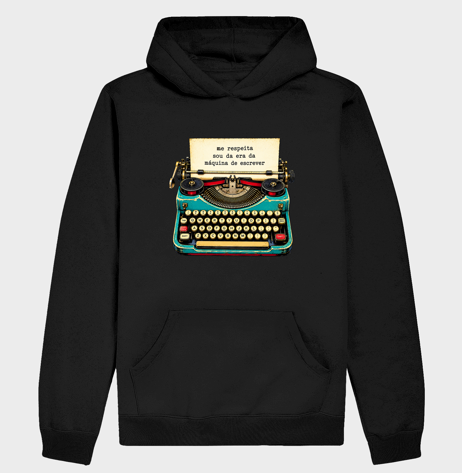 Me Respeita Sou da Era da Máquina de Escrever – Estampa Vintage Nostálgica