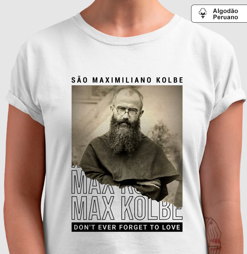 Santo Maximiliano Kolbe Algodão Peruano