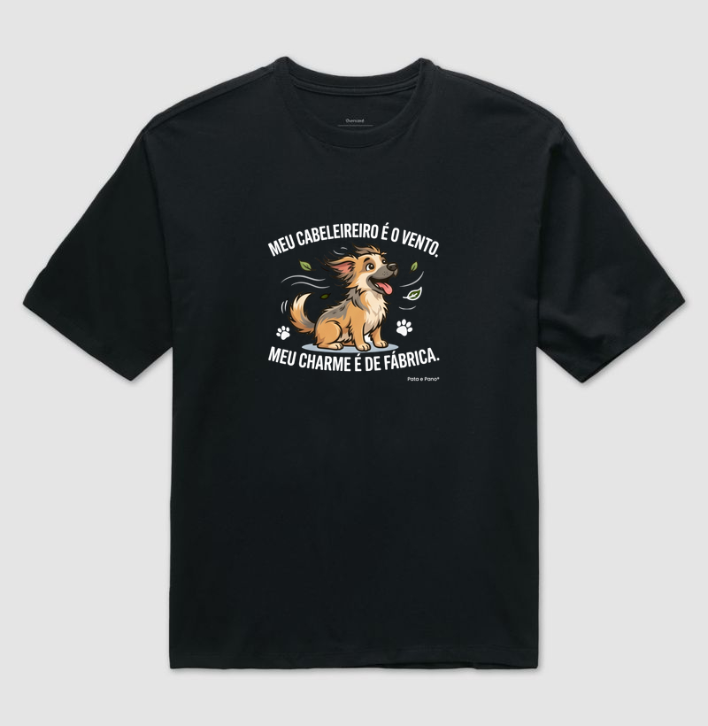 CAMISETA VIRA-LATA FIAPO DE MANGA CABELOS - Camiseta Oversized