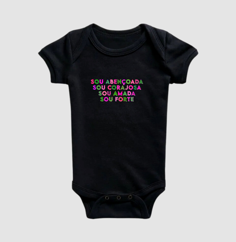 Body infantil feminino "sou forte"