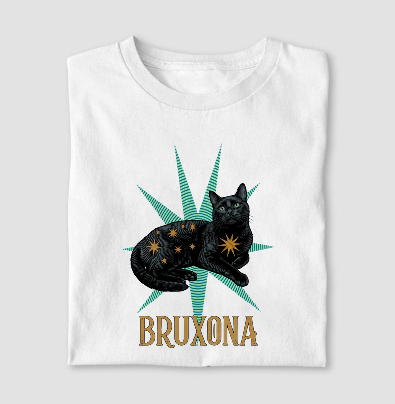 bruxona gato preto - Camiseta
