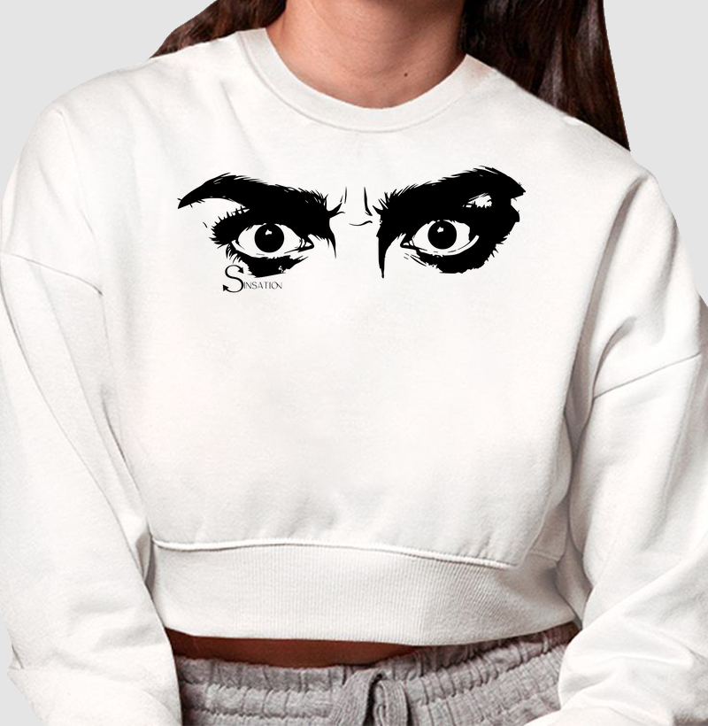 Cropped Moletom - Inveja - Olhos