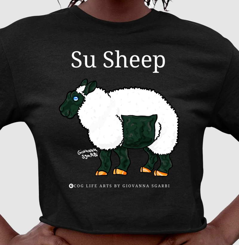Cropped Su Sheep Preta by Giovanna Sgarbi