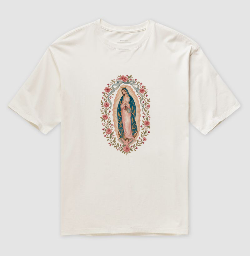 Tshirt Oversized Virgem de Guadalupe