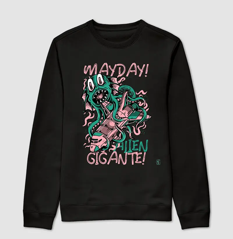 Suéter Moletom "MAYDAY! Alien gigante!"