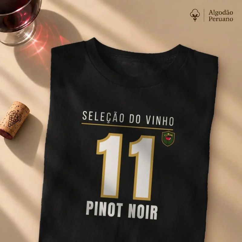 Camiseta - Seleção do Vinho 11 – Pinot Noir - Camiseta Algodão Peruano