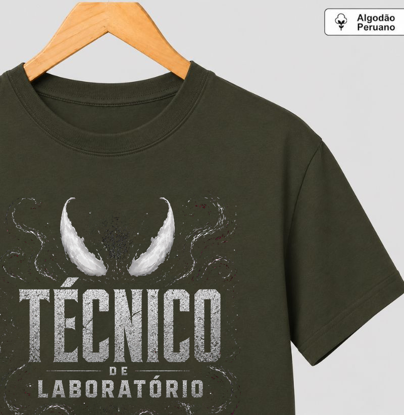 Técnico de Laboratório Simbionte - Camiseta Algodão Peruano