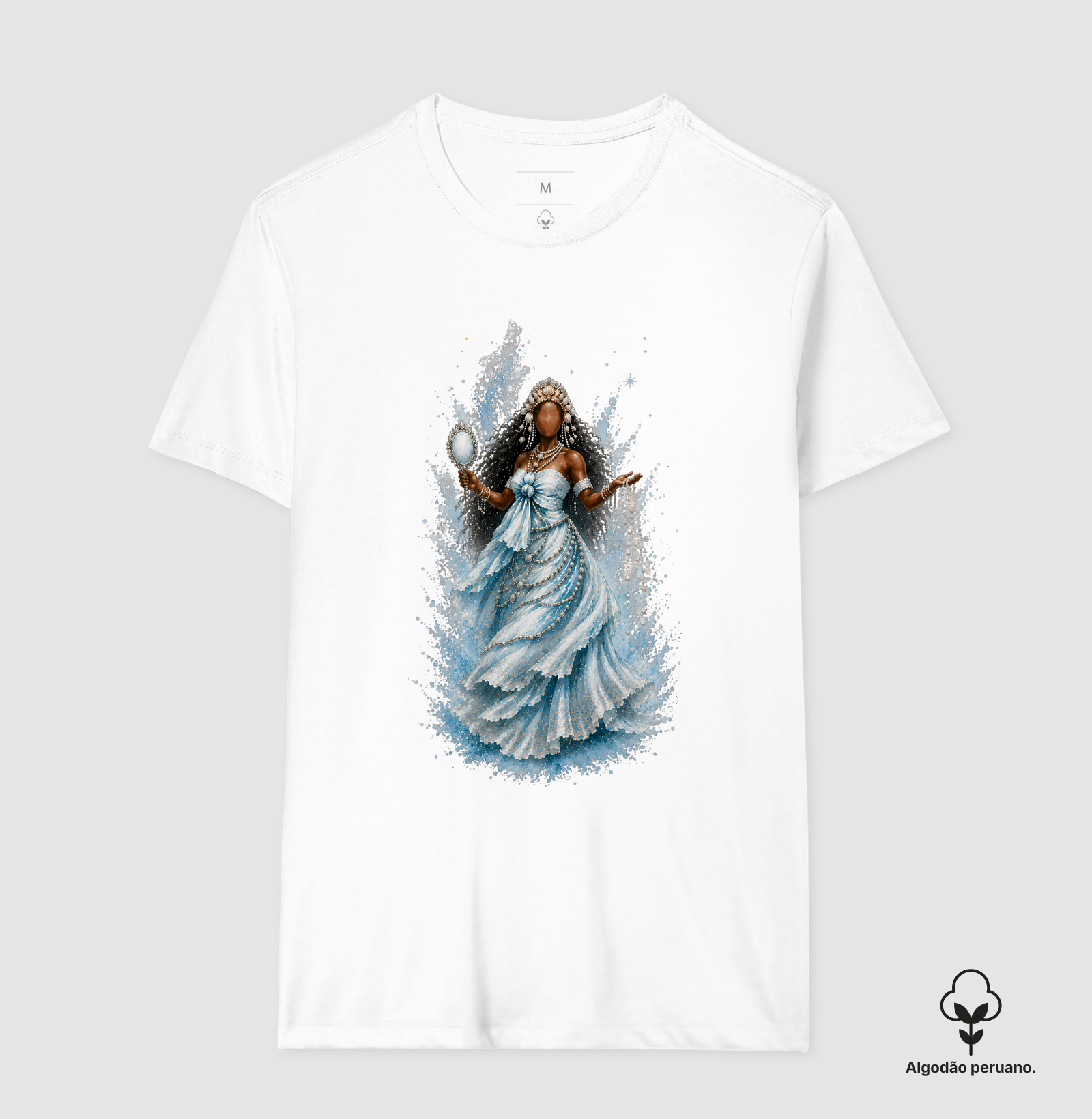Camiseta Iemanjá - Camiseta Algodão Peruano