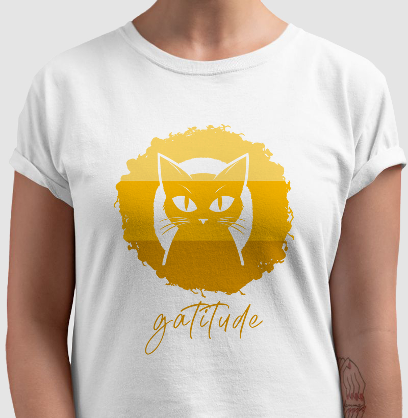 Camiseta Gatitude Amarela