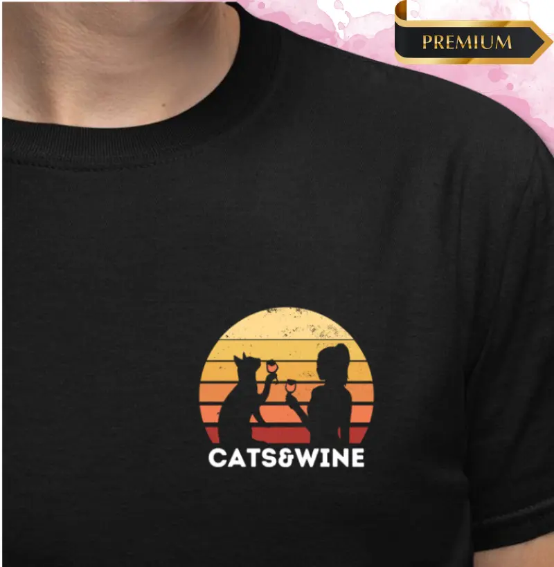 Cats & Wine Minimal Premium