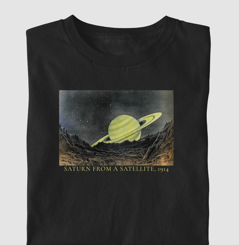 Camiseta Saturno visto de um Satélite 