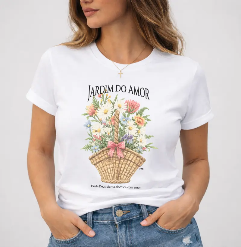Camiseta Jardim do Amor 100% Algodão Premium