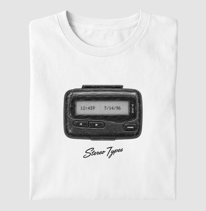 Pager · Anos 90 · Traço Escuro · STEREO TYPES