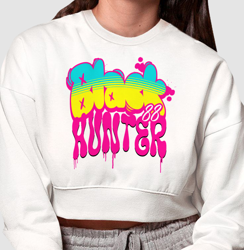 cropped moletom grafite black hunter