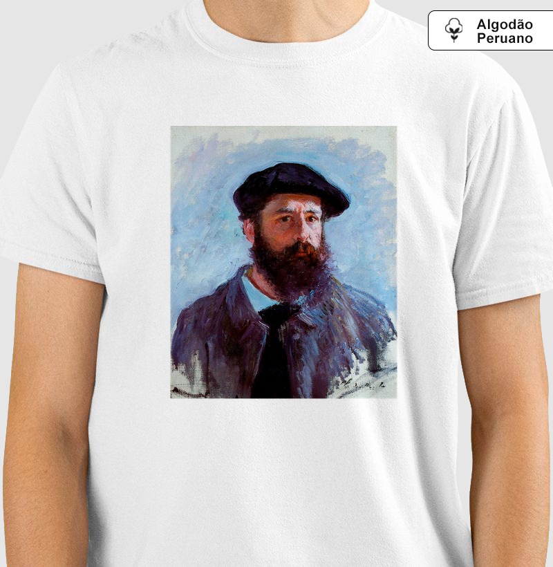 Claude Monet Self Portrait With Beret Algodão Peruano Tanguis